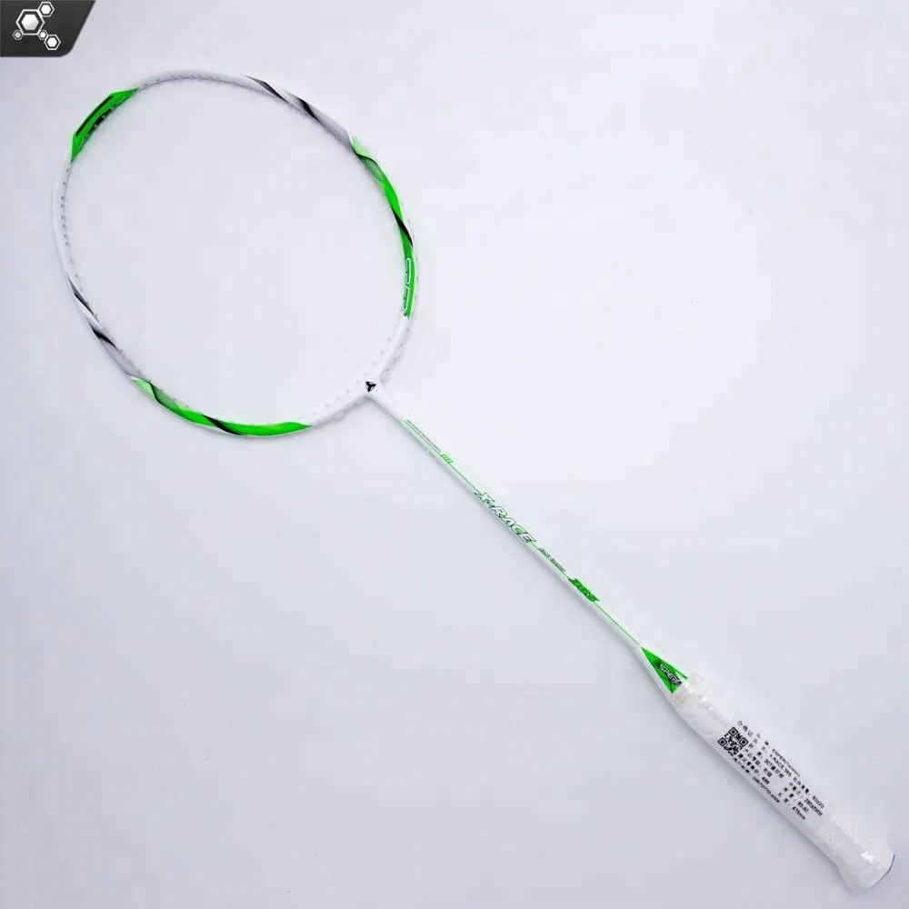 

ESPER 38S 4U Max Tension 35LBS with Japanese Toray Graphite/ Carbon Fiber OEM ODM badminton from factory directly, White+green