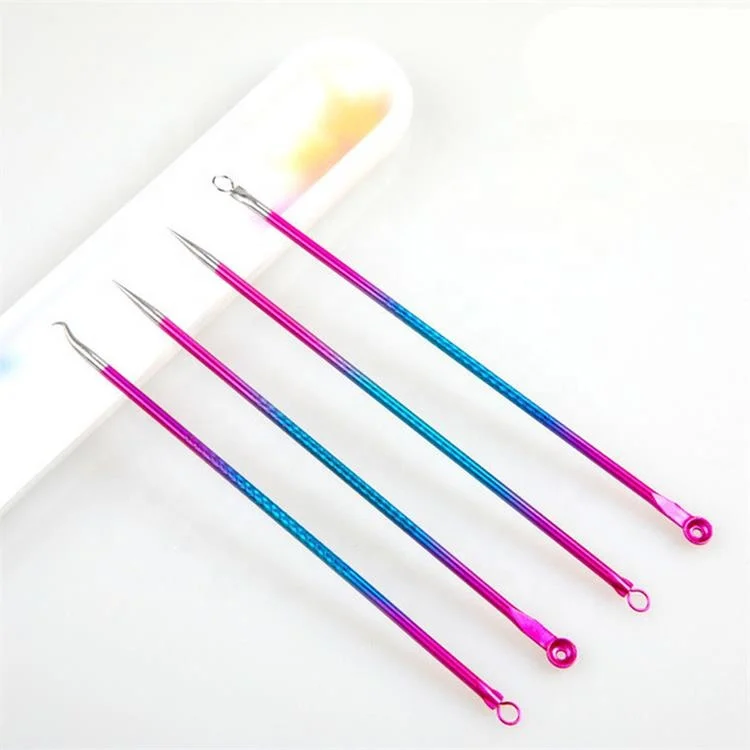 

RLT 4 pcs/set 4 in 1 walmart acne blackhead whitehead removal needles extractor remover tool set, Customized