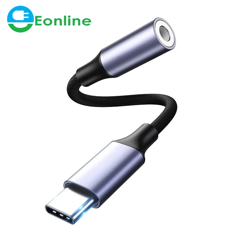 

Eonline 3D Girl USB Type C To 3.5mm Aux Adapter Type-c 3.5 Jack Audio Cable Earphone Cable for Samsung Galaxy S22 S21 Huawei P50