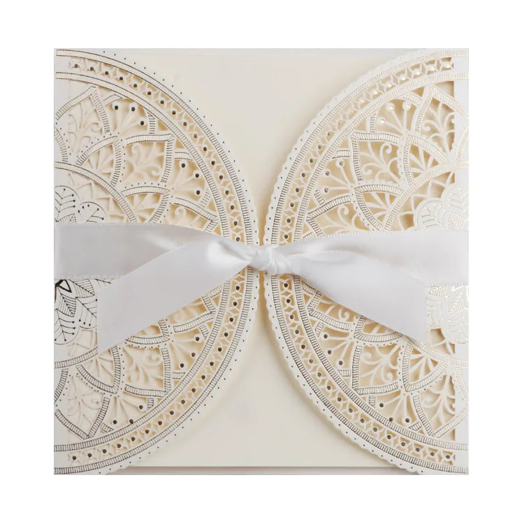 
Cheap wedding invitations laser cut card design marriage invitation card 