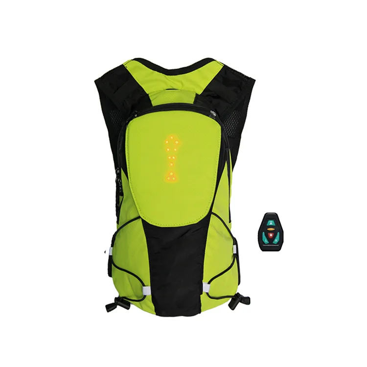 

HCSP Outdoor Night Sport LED Turn Signal Light Vest Bicycle Reflective Warning Vest LED Backpack