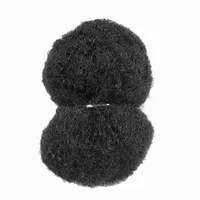 

Dyeable 8" Cuticle aligned virgin crochet braiding twist curly bun afro kinky bulk human hair extensions for dreadlocks