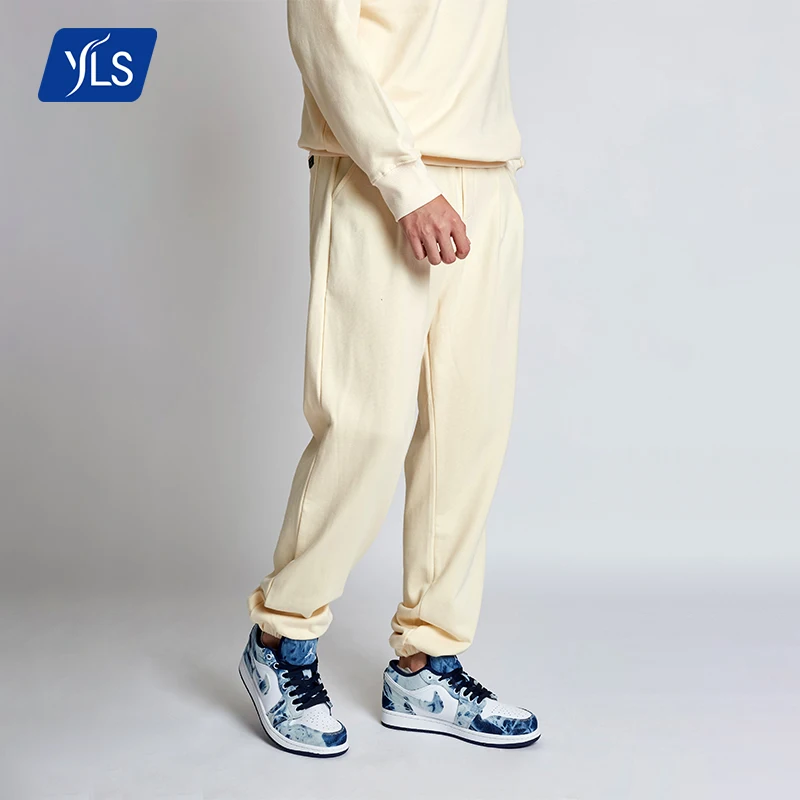 

YLS Men Custom 360gsm Jogger Sweatpants Track Pants Streetwear Oversized Soft Terry Cotton Unisex Sweatpants