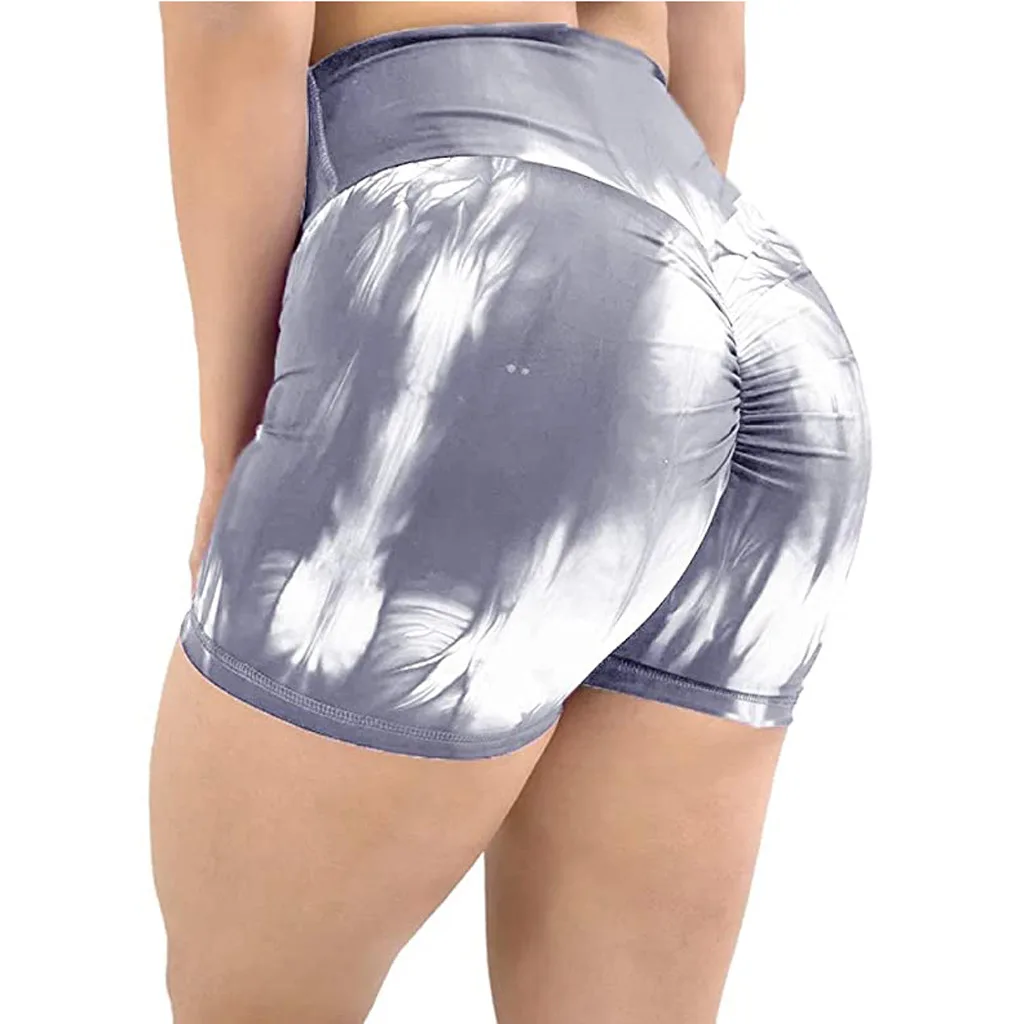 

New Hot Sale Plus up High Waist Fitness Shorts Plus size Tie dye yoga pants Women Leggings, Customized colors