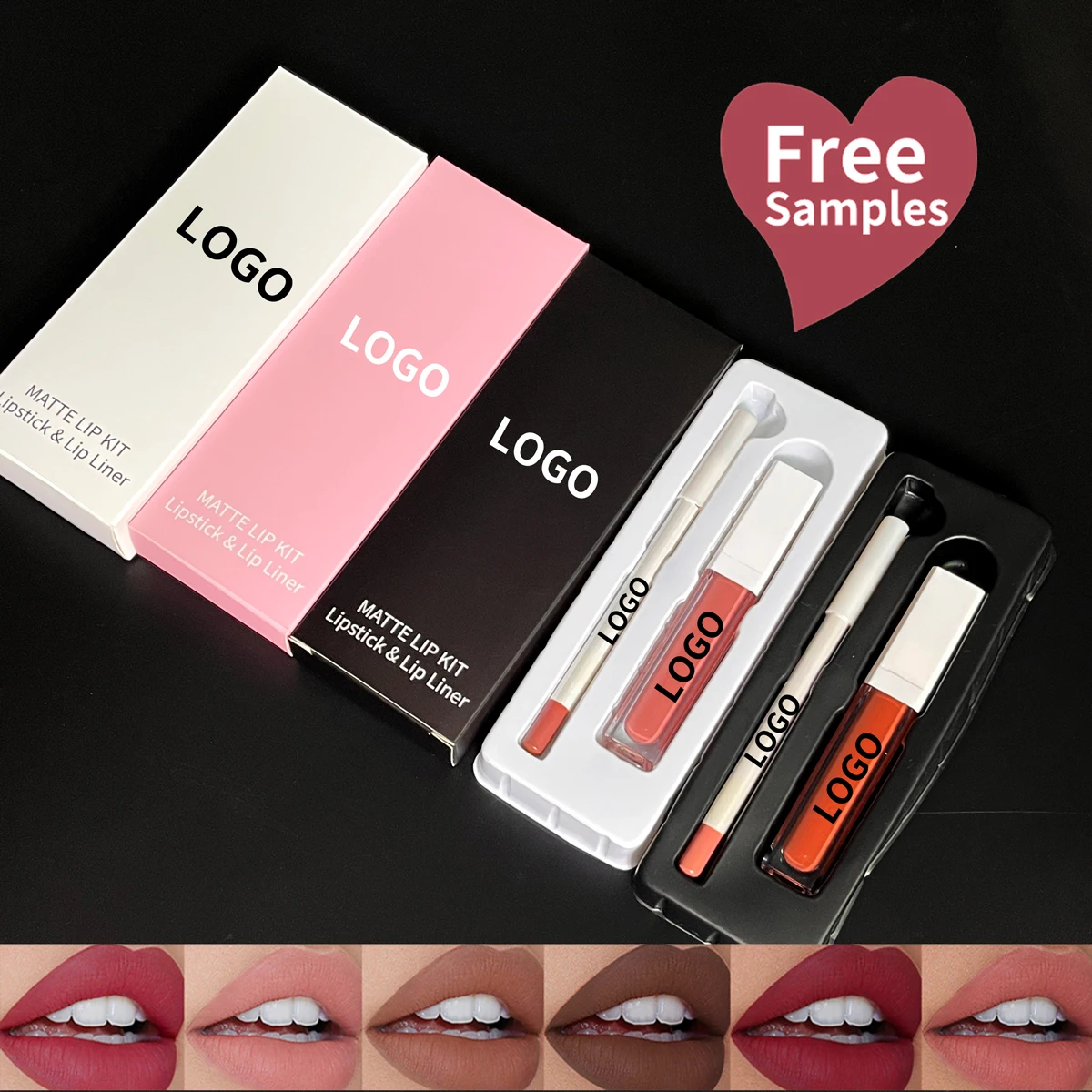 

Matte liquid lipstick lip liner set Private label waterproof long lasting cruelty free high pigment not label lipstick
