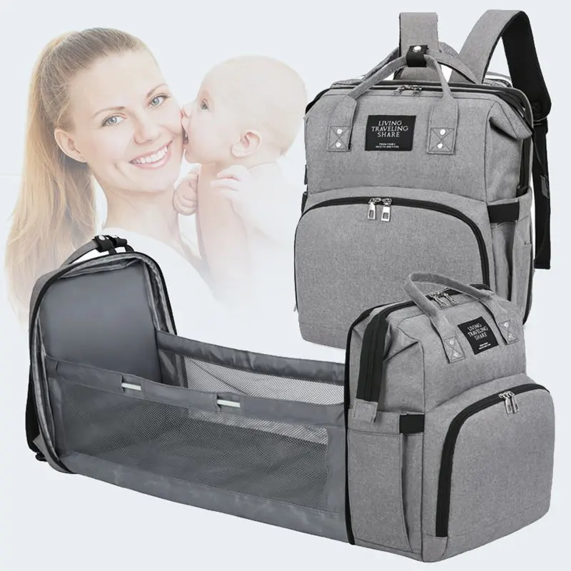 

Waterproof Travel Backpack Foldable Baby Bed Mommy Nappy Diaper Bag With Bed Baby Mummy Diaper Nappy bag