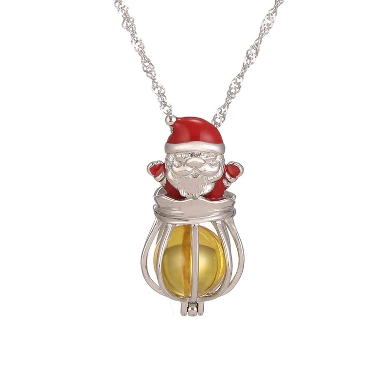 

PUSHI santa claus 925 sterling silver jewelry necklace christmas necklace women