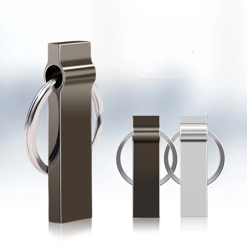 

Wholesale Gift usb 2.0 metal Flash Drive 8GB 16GB 32GB 64GB 128GB Metal Pack Box Custom Logo Pendrive, White