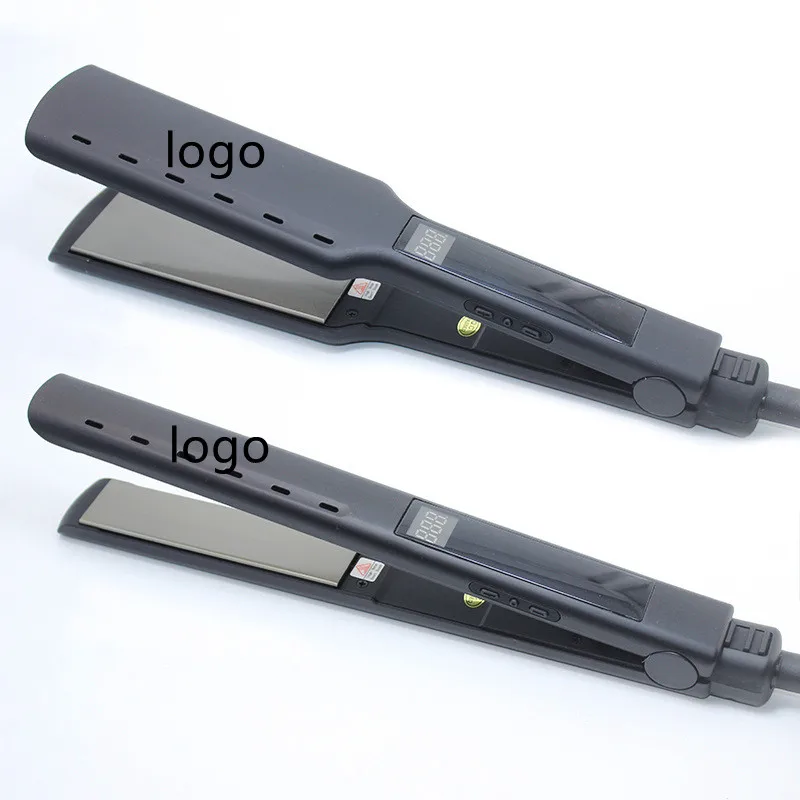 Custom Private Label Professional Wide Titanium Flat Iron Hair Straightener Packaging Box Flat Irons 480 Degrees Wholesale