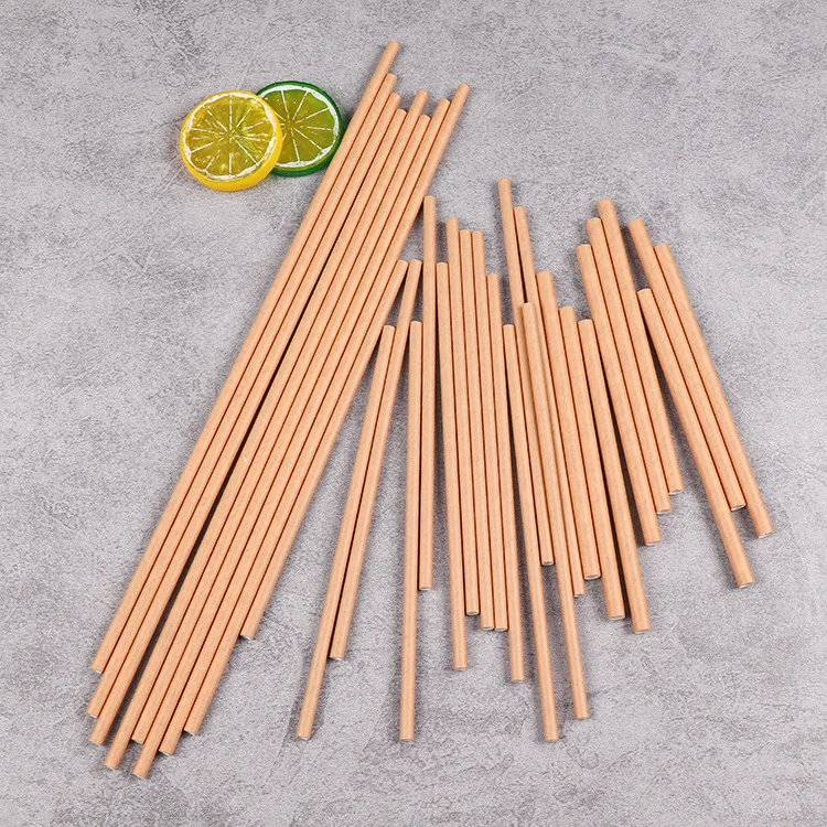 

Eco friendly brown nice kraft paper packing custom logo drinking paper straws kraft