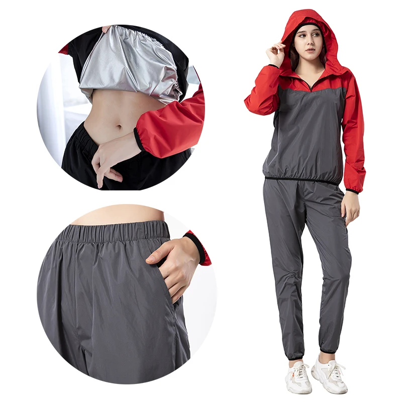 

Heavy Duty Sauna Suit Running Non Rip Sweat Tracksuit Weight Loss Slimming Fitness Gym Exercise Training Sweat Suit