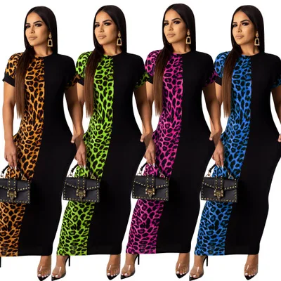 

New Arrive Casual High Quality Fashion My Other Half Cheetah Print Maxi Dress For Women, Customized