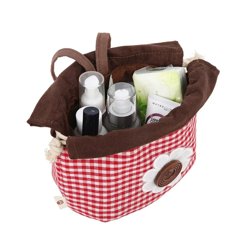 

Wholesale New Product Printing logo cosmetic bag cask cosmetic travel bag women makeup drawstring bag