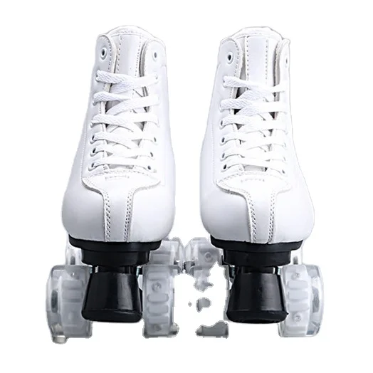 

2021 Hot Selling Good Quality Rental Rink Professional Level Quad 4 Wheels PU patines roller skates, White