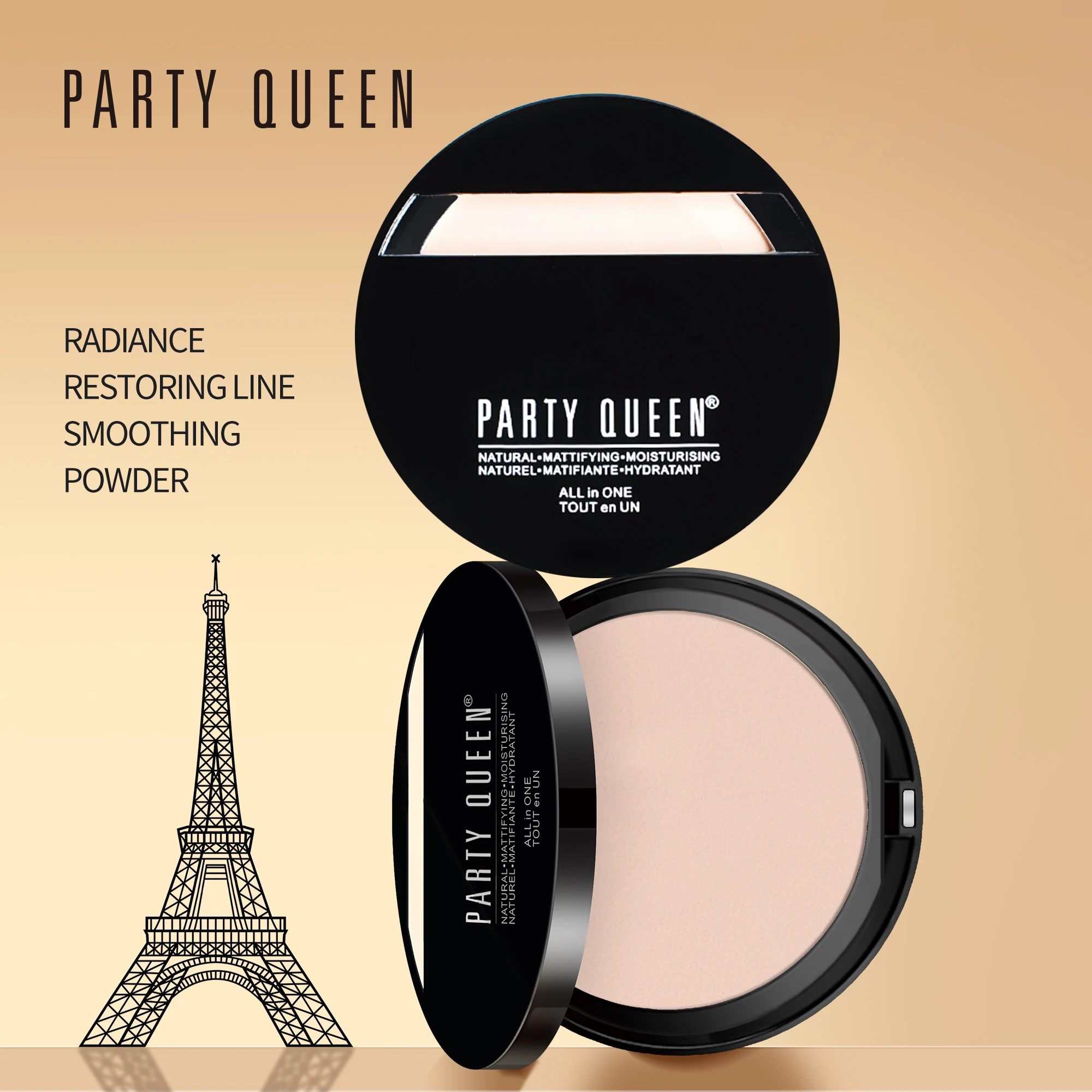 

Makeup Waterproof 24 Hours Lasting Oil Control Beauty Cosmetics White Romantic Pressed Powder, 3 colors