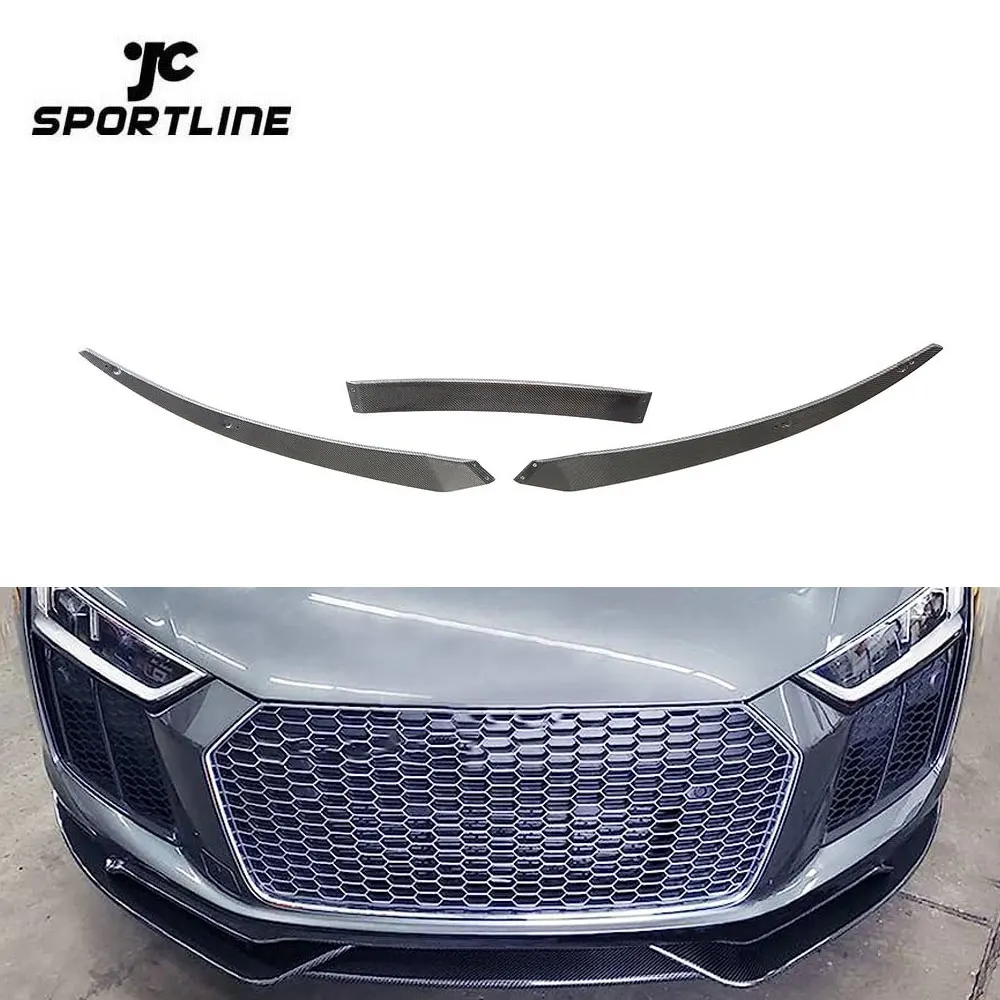 

Carbon Fiber R8 Car Front Lip for AUDI R8 Base Convertible 2-Door 2016-2018 3pcs/set