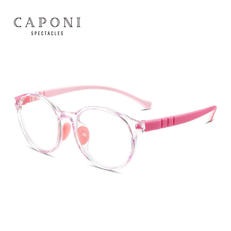 

CAPONI Promotional Cheap TR90 Silicone Frame Resin Anti-blue light Glasses For Kids