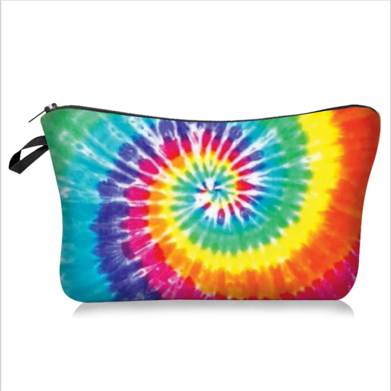 

Tie Dye Makeup Bag Travel Cosmetic Bag Waterproof Toiletry Pouch with Zipper Multipurpose Toiletry Bag for Women Girl HF-1141414