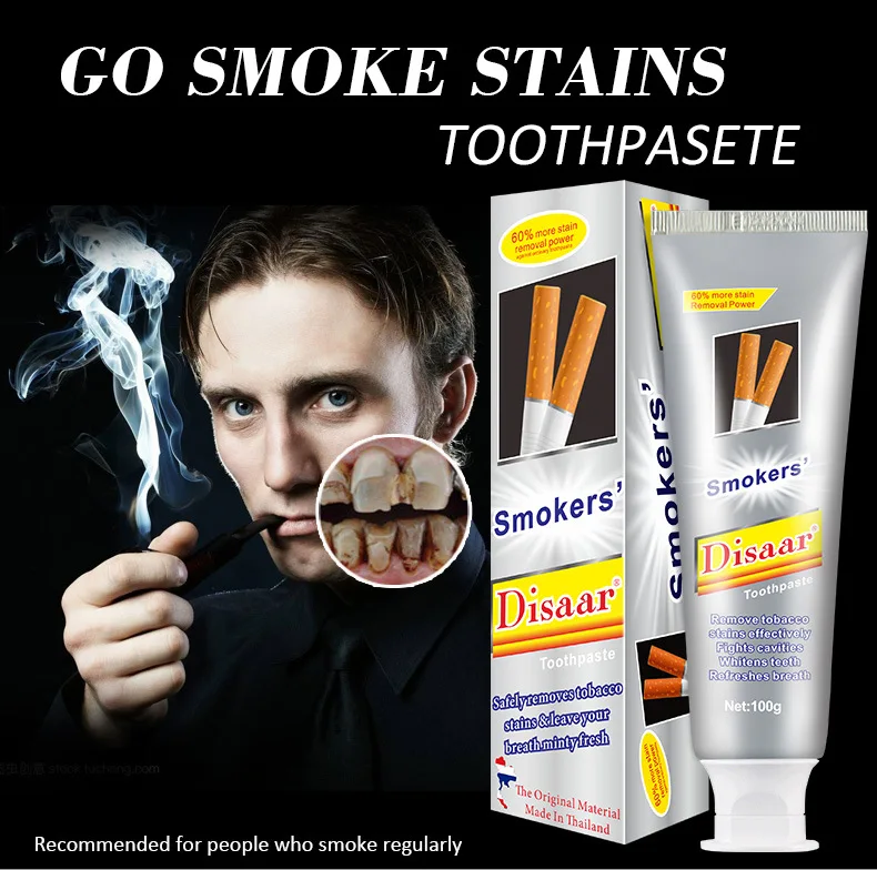 
100g Smoker Toothpaste Nature Organic Whitening Removes Tobacco Stains Bad Breath for smoking 