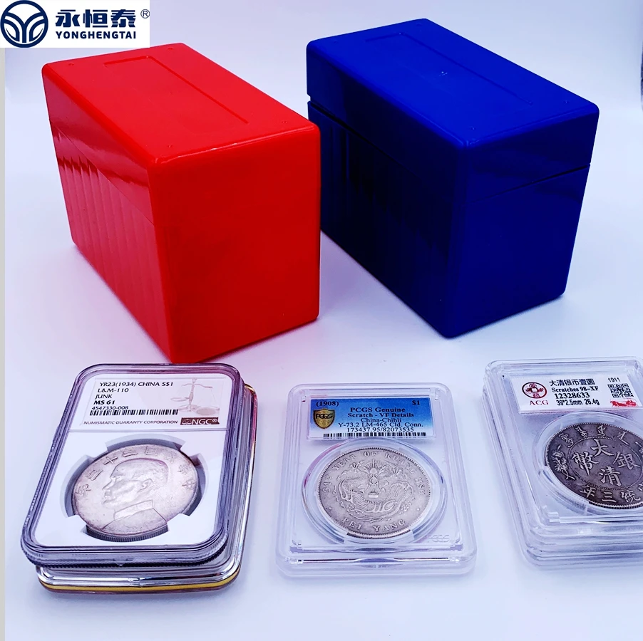 Blue 10 Coins Pro Certified Coin Slab Storage Box For Npgs Pccb Pcgs Ngc Acg Buy Coin Slab