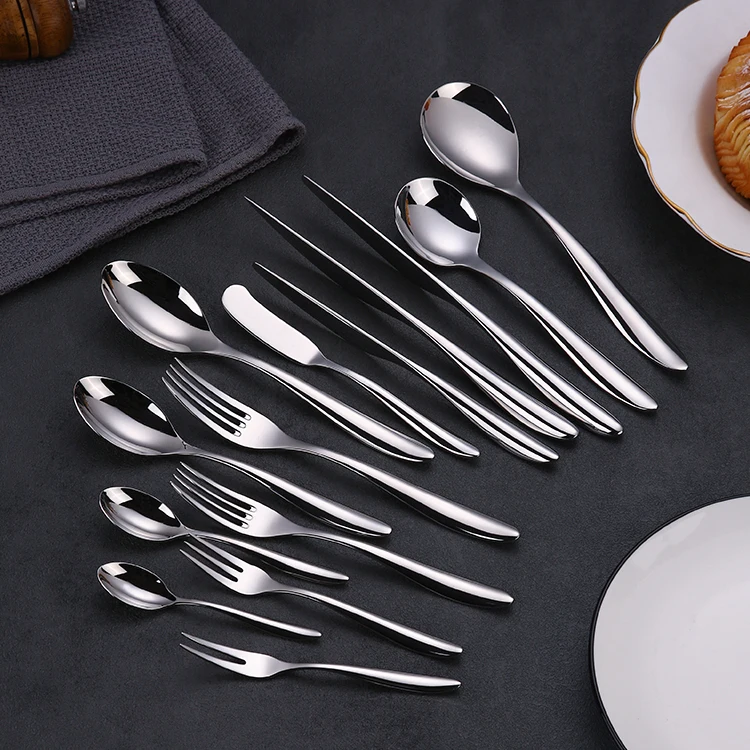 

Wholesale Shine Mirror Hotel Serving Stainless Steel Luxury Cutlery Set, Silver