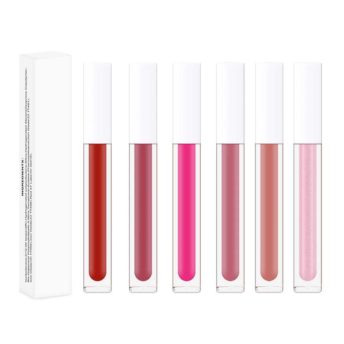 

free sample high qulity flavored fruit logo stickers customize lip gloss private label