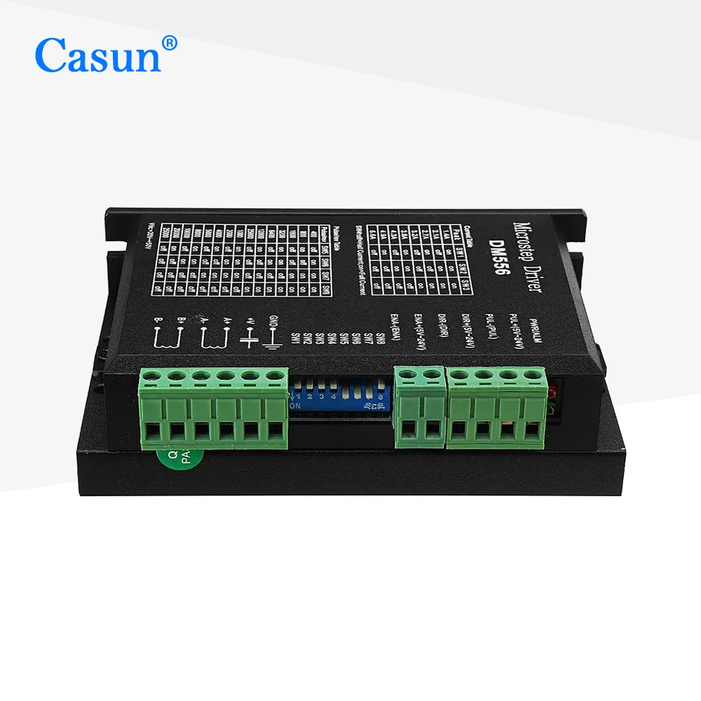 

CASUN Stepping Motor Drive 20-50V 5.6A Stepping Drive Suitable DM556 for NEMA23 NMA34 3D Printer 1 Axis
