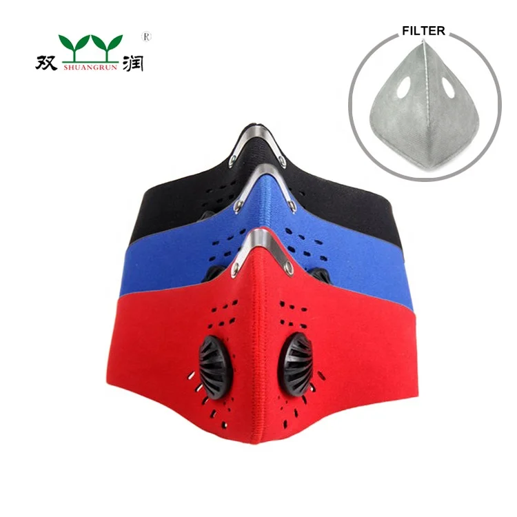 
Activated Carbon Filter Attached Adjustable Sport Mask 