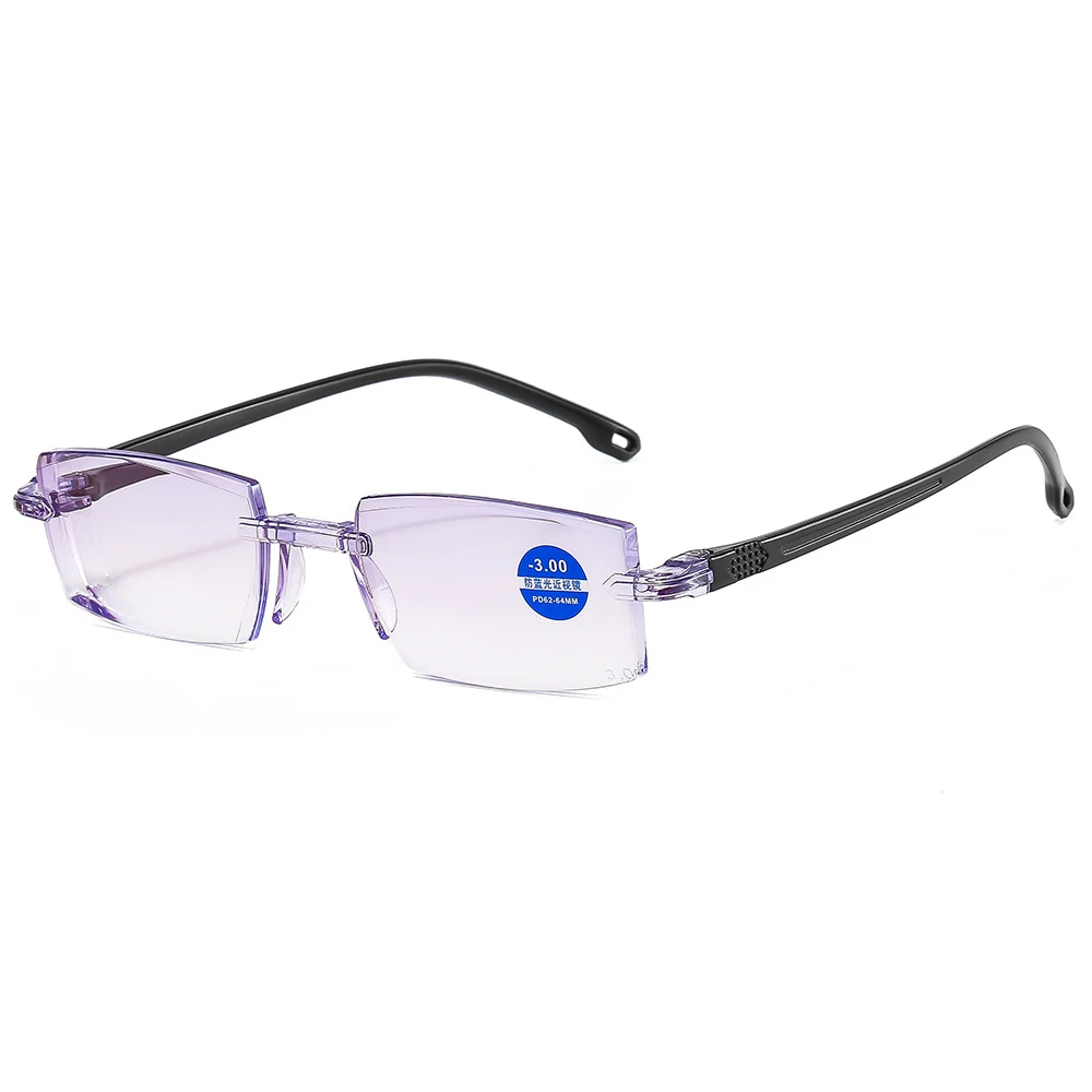 SKYWAY Cheap Wholesale Small Rectangle Frameless Business Anti Blue Light Eyeglass Frame Myopia Eyeglasses Frames