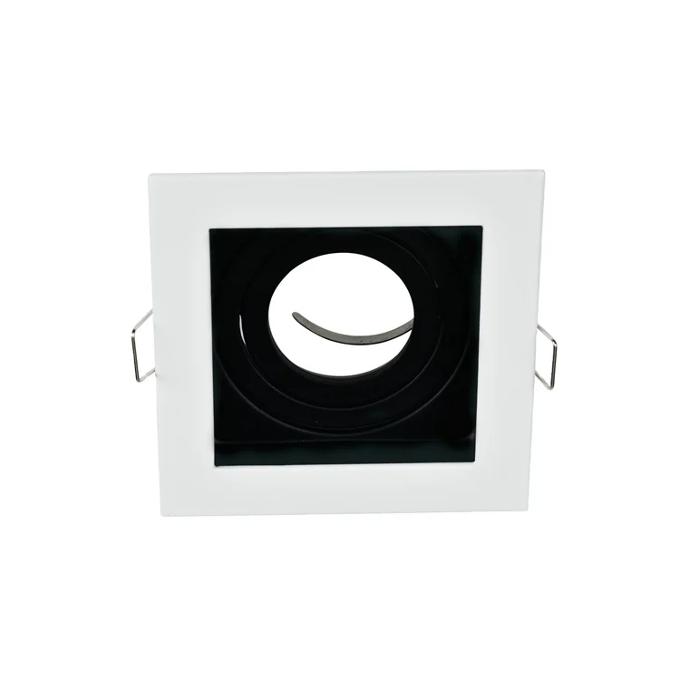 Aluminum Round square Movable  MR16  led ceiling Spotlight frame GU10 light fitting