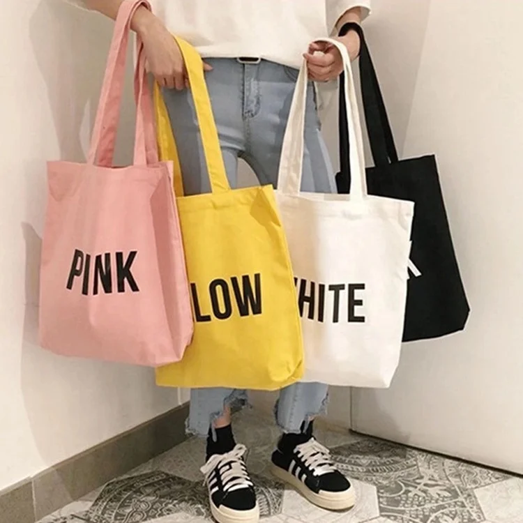
Wholesale Customized Logo Foldable Reusable Cotton Canvas Women Shopping Tote Bag 