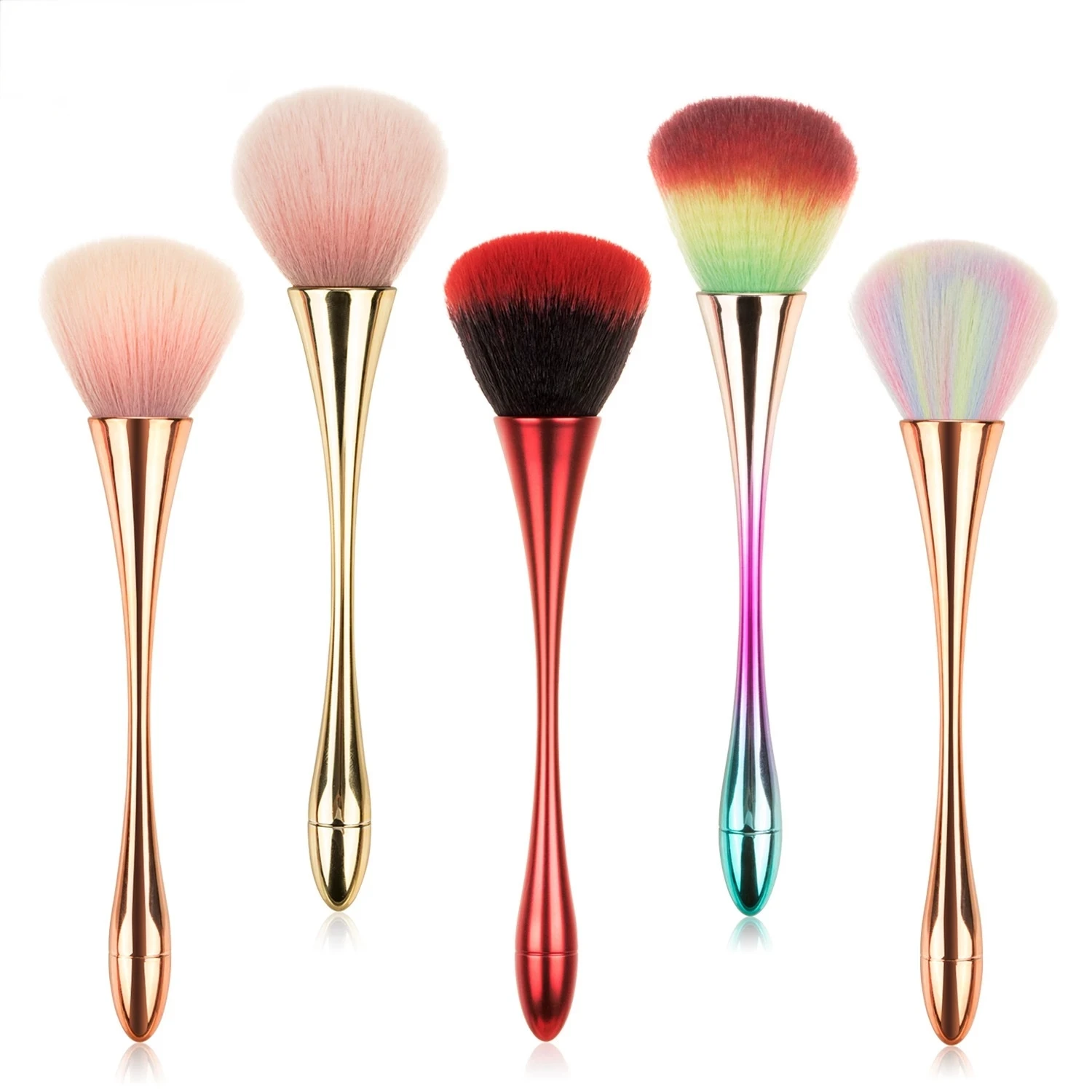 

Rose Gold Powder Brush Professional Make Up Brush Large Cosmetic Face Cont Cosmetic Face Cont brocha colorete Make Up Tool, Customized color