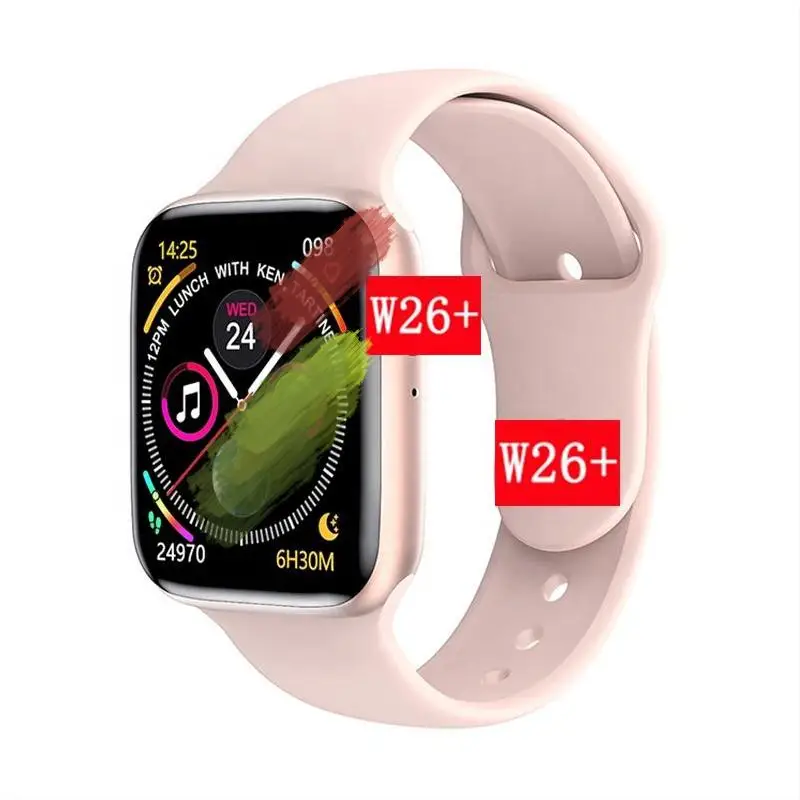 

2021Newest Waterproof W26+ Series6 Smart Watch High Quality Life Sport Smartwatch W26+ Watch 1.75inch Colorful, White,black,pink