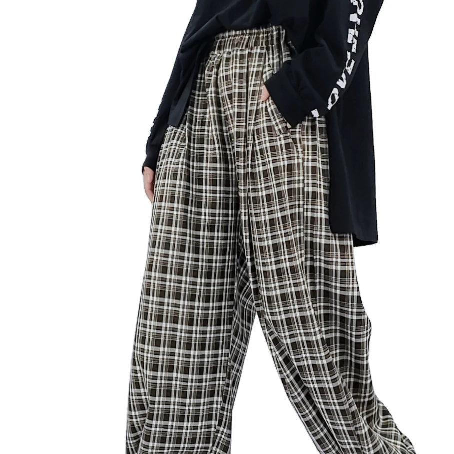 

Wholesales Trending Comfortable Loose Daily Casual Straight Trousers Elastic Waist Autumn Korea Style Harem Pants For Women
