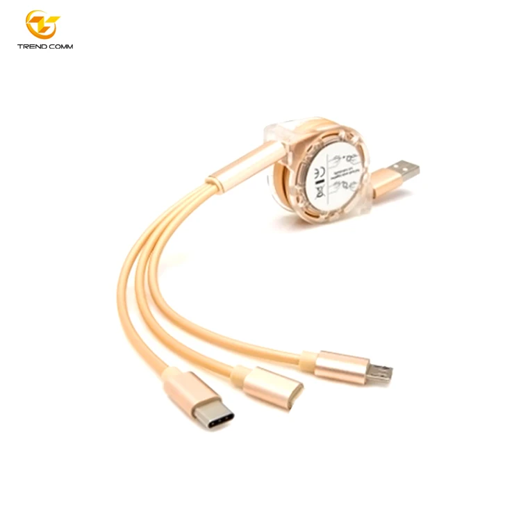 

3 in 1 Fast Mobile Phone Cord USB Extension Charging Cable