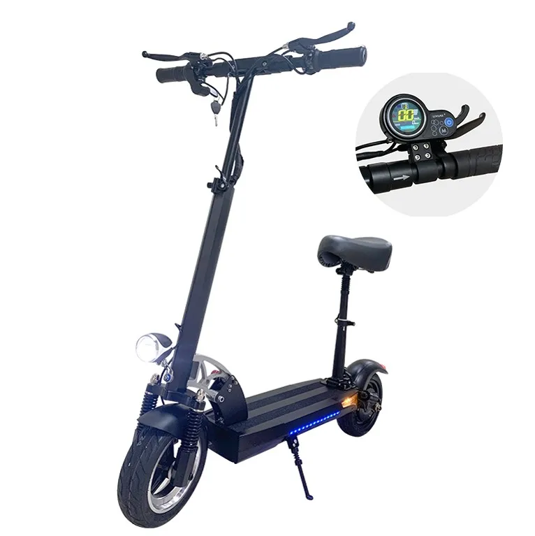 

Innovation Product EU Warehouse Free Shipping Portable 48V 500W Adult Popular Folding Electric Scooter For Hot Sale, Black