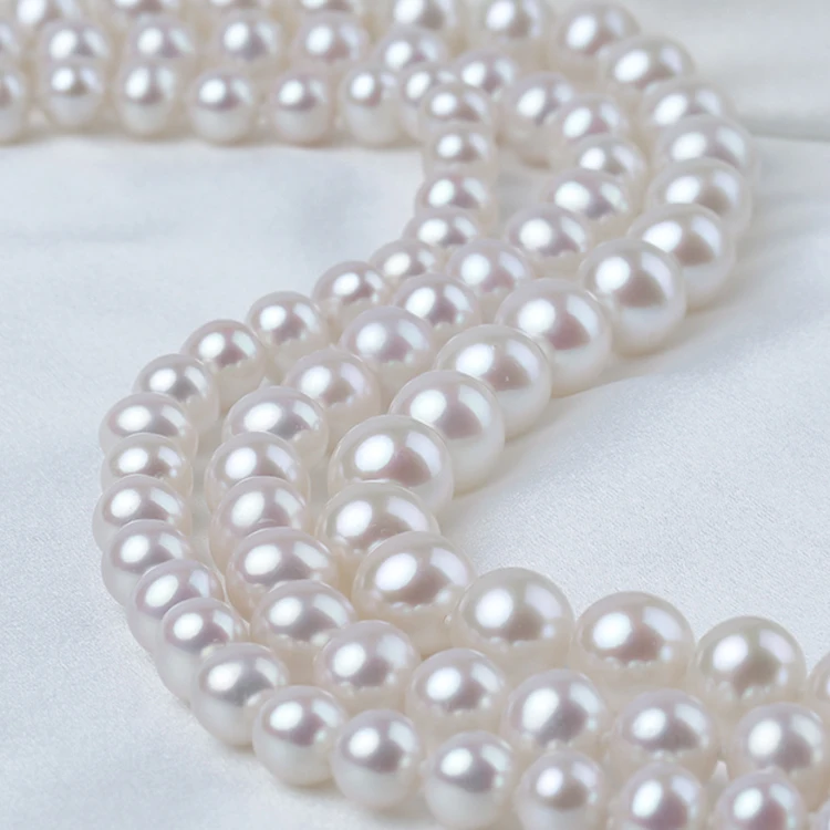 

White A 2A 3A Grade Nearly Round Natural Real Pearl 3mm To 12mm Wholesale Half Drilled Full Hole No Hole Freshwater Pearl