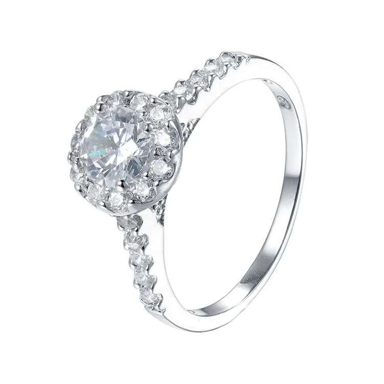 

Fashion Cubic Plated Brass Zircon Women Jewelry Bride Engagement Rings