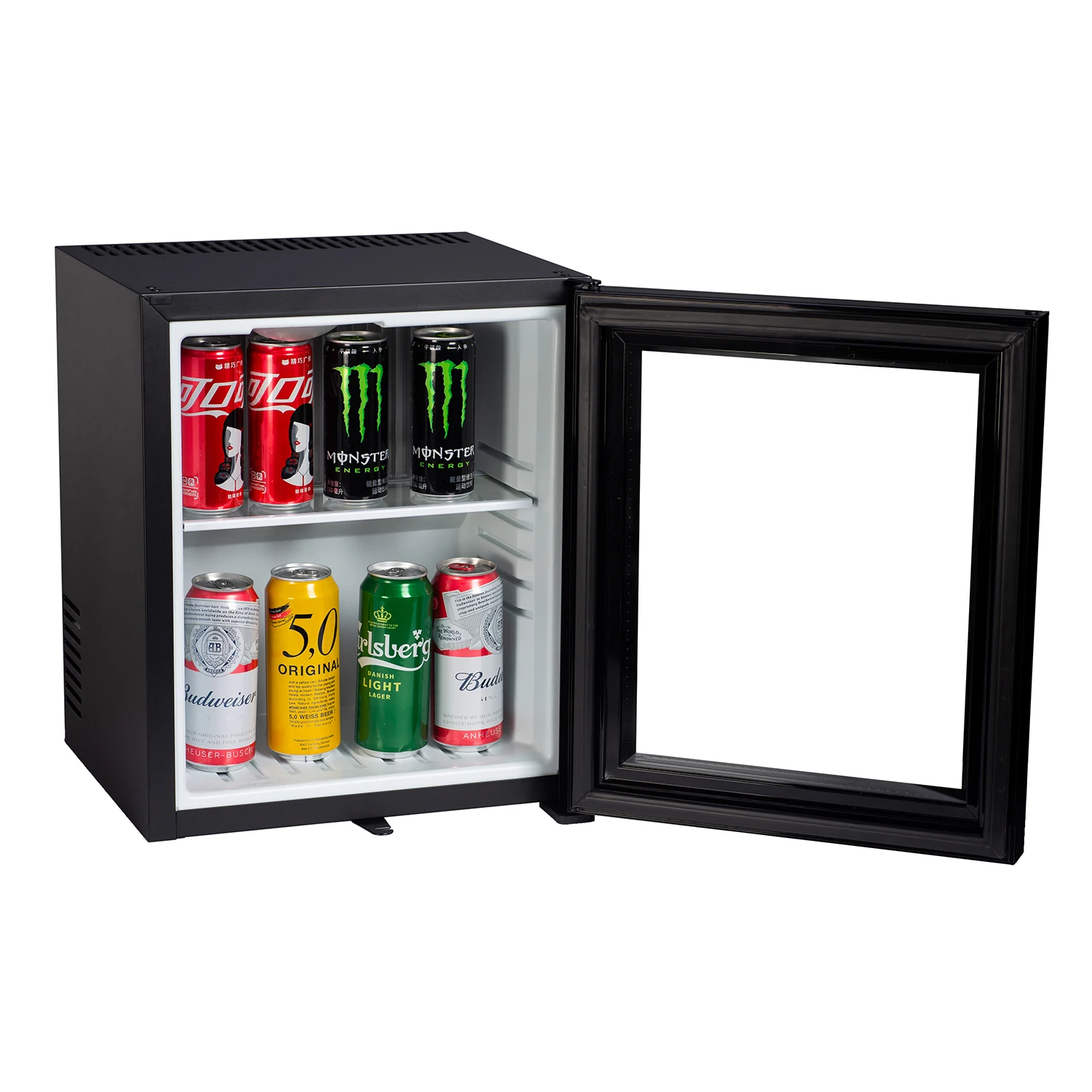 无噪声 20l 玻璃门热电制冷,发热管冰箱酒店