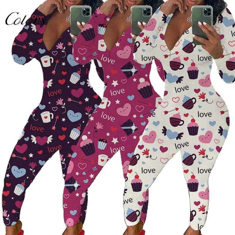

Colory Pajama Shorts Women Cute Pajama Set Sexy Jumpsuit, Picture shows