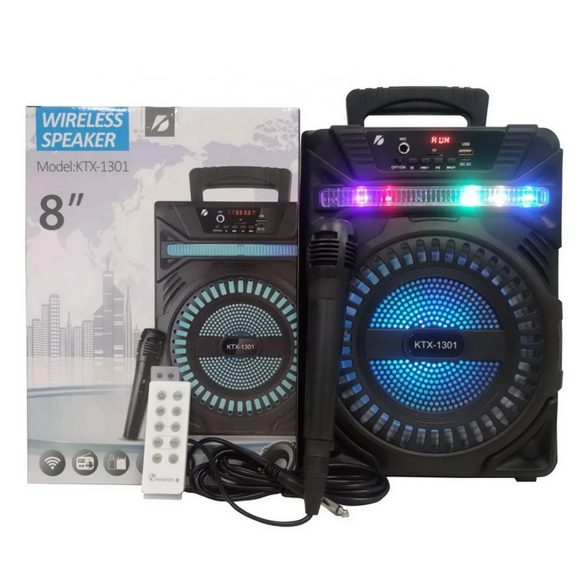 

KTX-1301 New Arrival Speaker Box 8inch Big Subwoofer Speaker With Microphone
