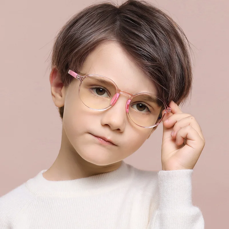 

round TR90 Kids Glasses Blue Light Blocking Anti-Reflective Eyeglasses for Children Transparent Optical Frame for Boys Girls