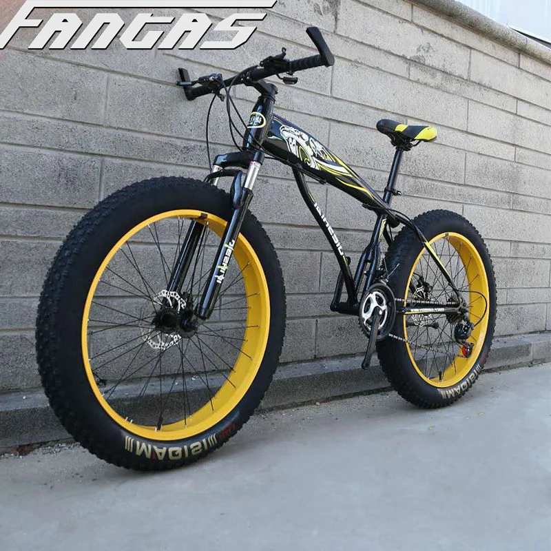 

fat tire double disc brake 26 inch cheap adult bicycle snow beach bike//, Black white red yellow blue
