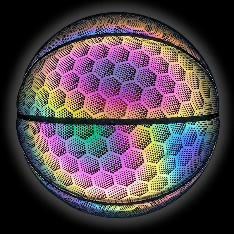

Professional Size 7 Customized Reflective Basketball Glow Basketball