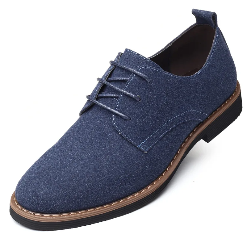 

Men Shoes Casual Dress Formal Oxfords Wing Tip Suede Leather Flats Lace Up Big Size 38-48