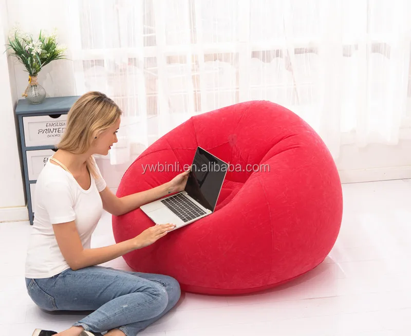 High Quality Inflatable Bean Bag Chair Two Color Dorm Room Air Sofa
