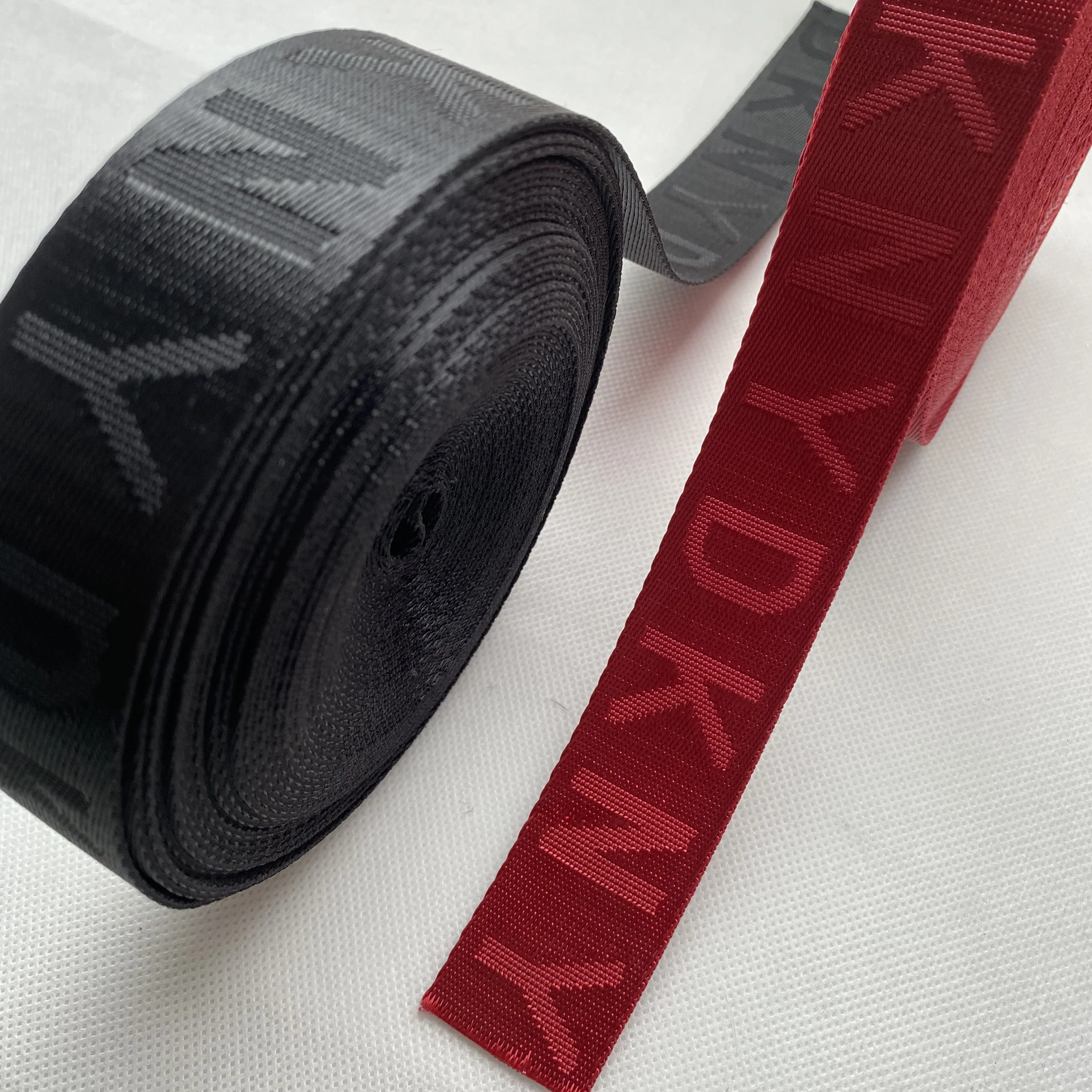 

Wholesale Factory 100% Nylon Webbing Strap Jacquard Woven Tape Custom High Quality Jacquard Ribbon, Pantone color