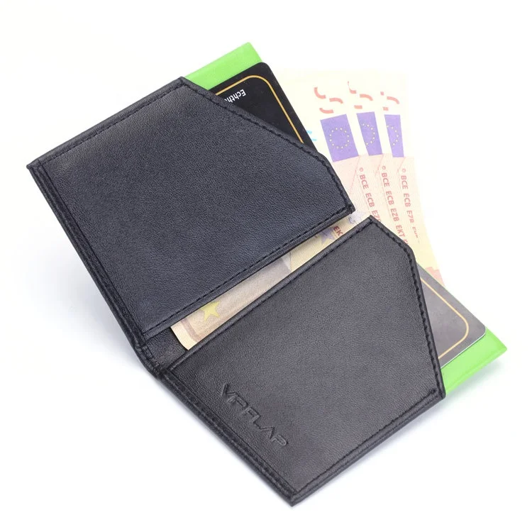 

Amazon Hot Sale Stock Minimalist Slim Bifold RFID Blocking Microfiber Leather Mens Card Holder Wallet