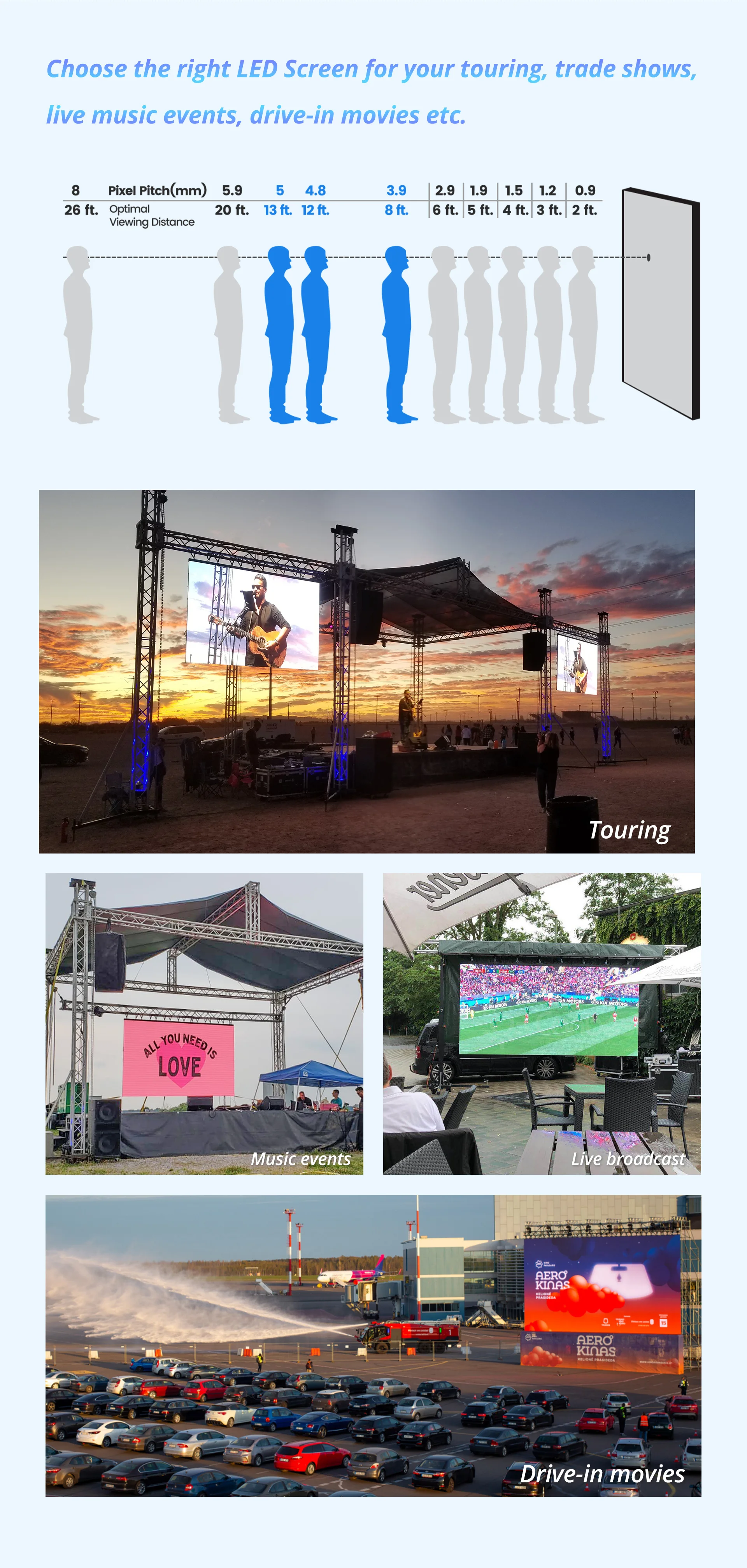 P3.9 P3.91 3.9mm 3.91mm Support Ground Portable Events Stage Show Sound Video Wall Outdoor Rent Led Display Screen Panel