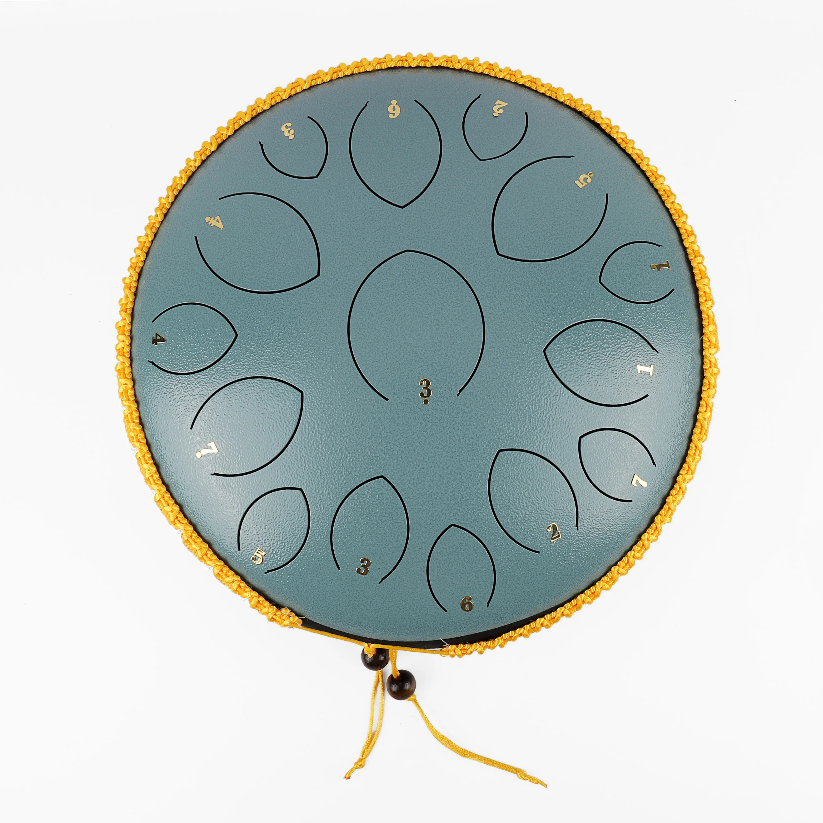 

SUXINRU Supply Stonegreen 14inches 15tones percussion-instrument hand pan yoga drum of steel tongue drum, Oem color